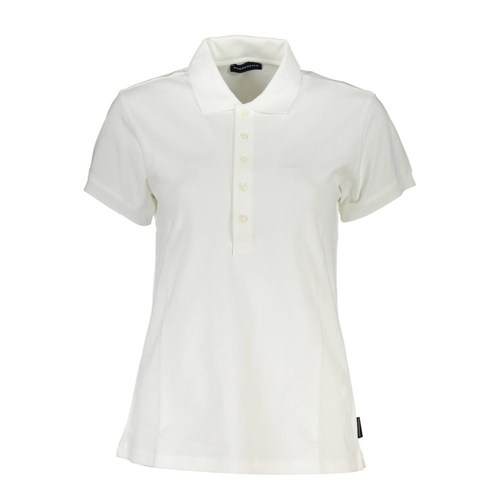 White Cotton Women Polo