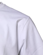 White Cotton Short Sleeves Crew Neck T-shirt