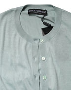 Light Green Silk Button Down Cardigan Sweater