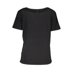 Black Cotton Women T-Shirt