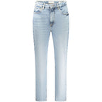 Blue Cotton Women Jeans