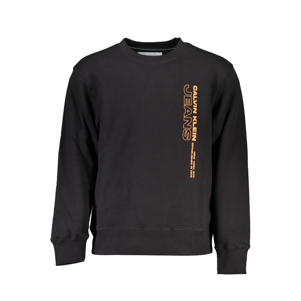 Black Cotton Men's Sweatshirt