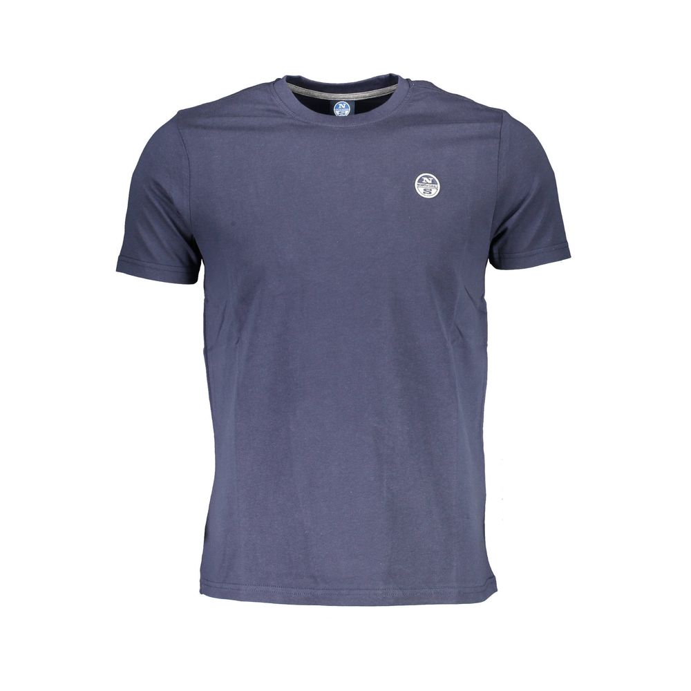 Blu Cotton Men T-Shirt