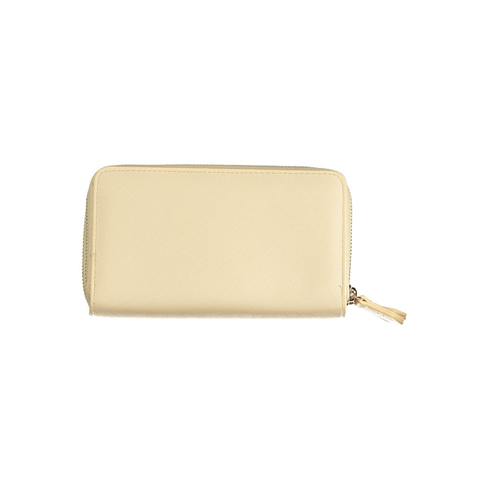 Beige Polyurethane Women Wallet