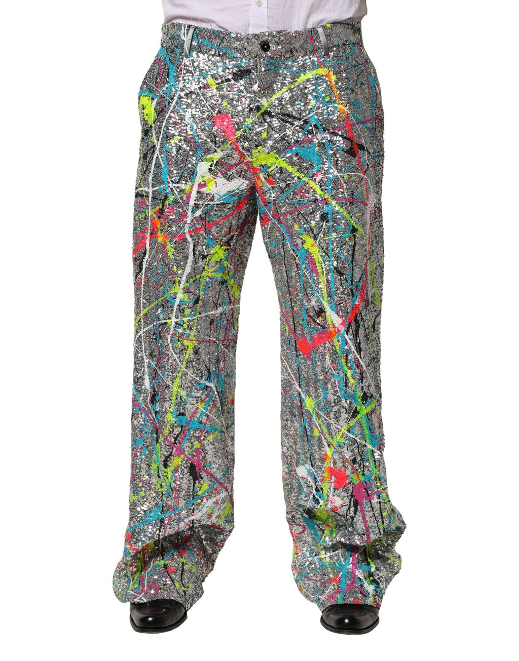 Multicolor Sequined Embellished Pants