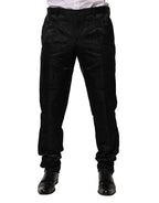 Black Cotton DG Crown Dress Pants