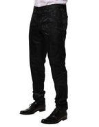 Black Cotton DG Crown Dress Pants