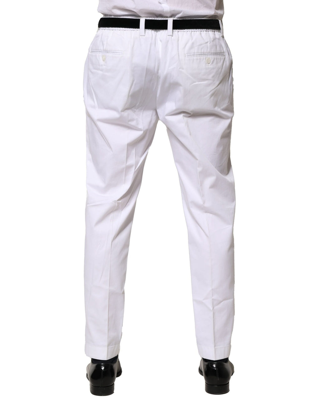 White Cotton Dress Slim Formal Pants