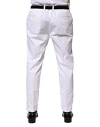 White Cotton Dress Slim Formal Pants