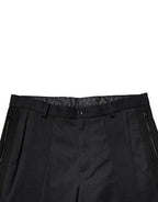 Black Cotton Dress Slim Formal Pants