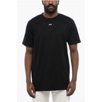 Black Cotton ARROW Crew-neck T-shirt