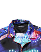 Multicolor Printed Silk Lounge Casual Shirt