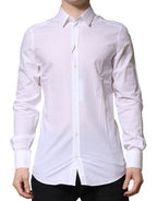 White GOLD Long Sleeves Dress Formal Shirt