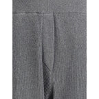 Gray Cotton Casual Pants