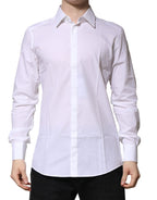 White GOLD Long Sleeves Men Dress Formal Shirt
