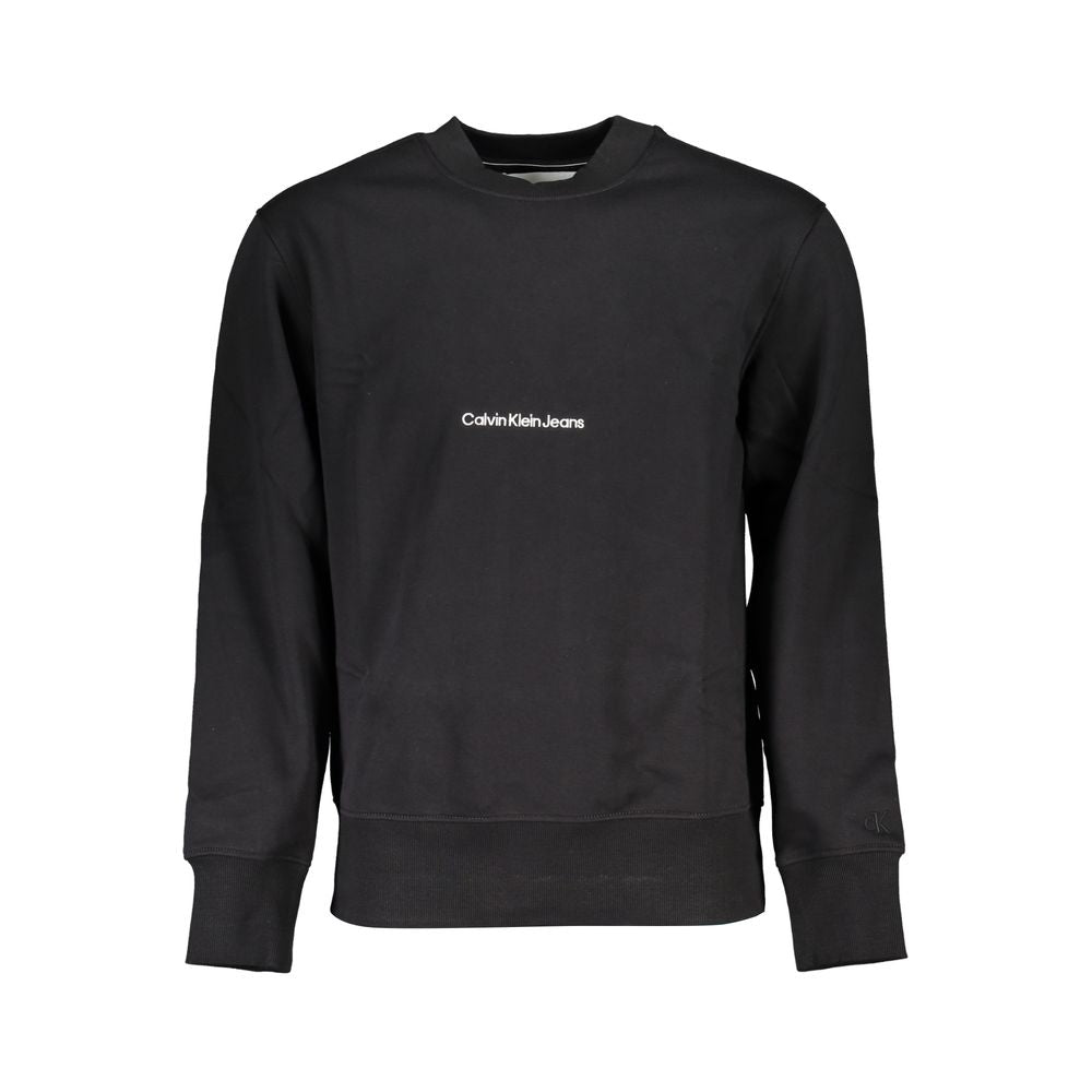 Black Cotton Men's Sweatshirt