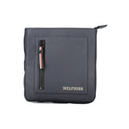 Navy Polyurethane Men's Shoulder Bag