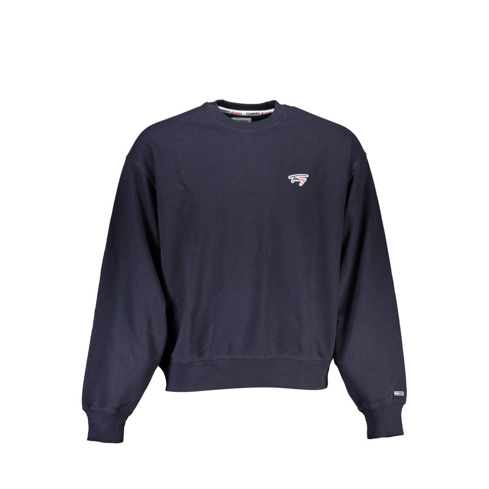 Blue Cotton Men Sweatshirt