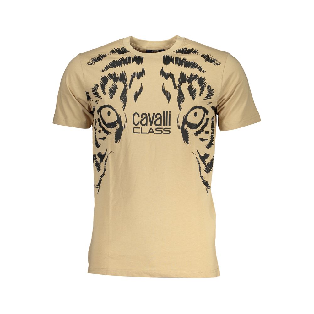 Beige Cotton Men's T-Shirt