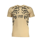 Beige Cotton Men's T-Shirt