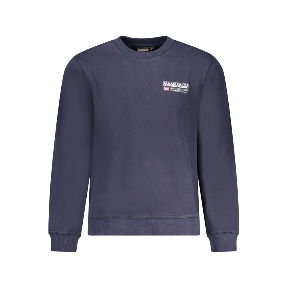 Blue Cotton Men Sweatshirt