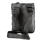 Black Polyurethane Men Shoulder Bag