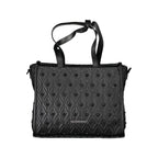 Black Polyurethane Women Handbag