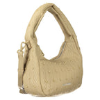 Beige Polyurethane Women Handbag