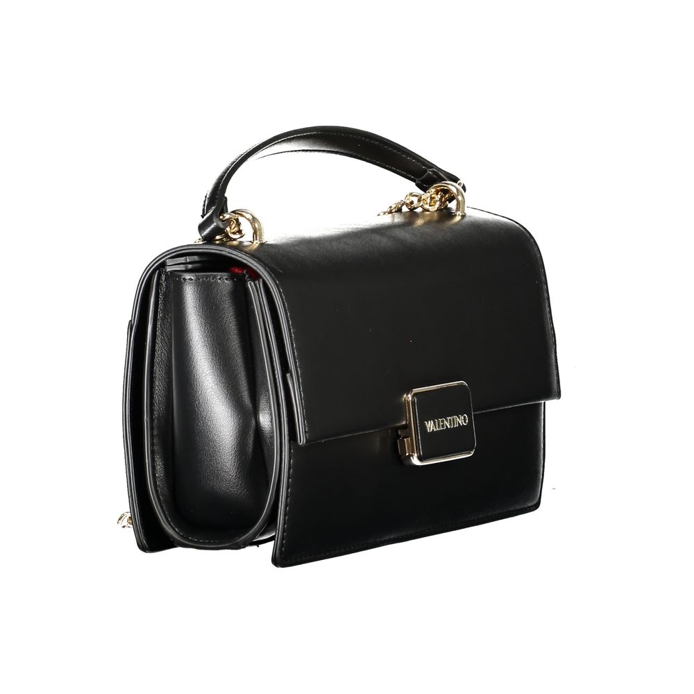 Black Polyurethane Women Shoulder Bag
