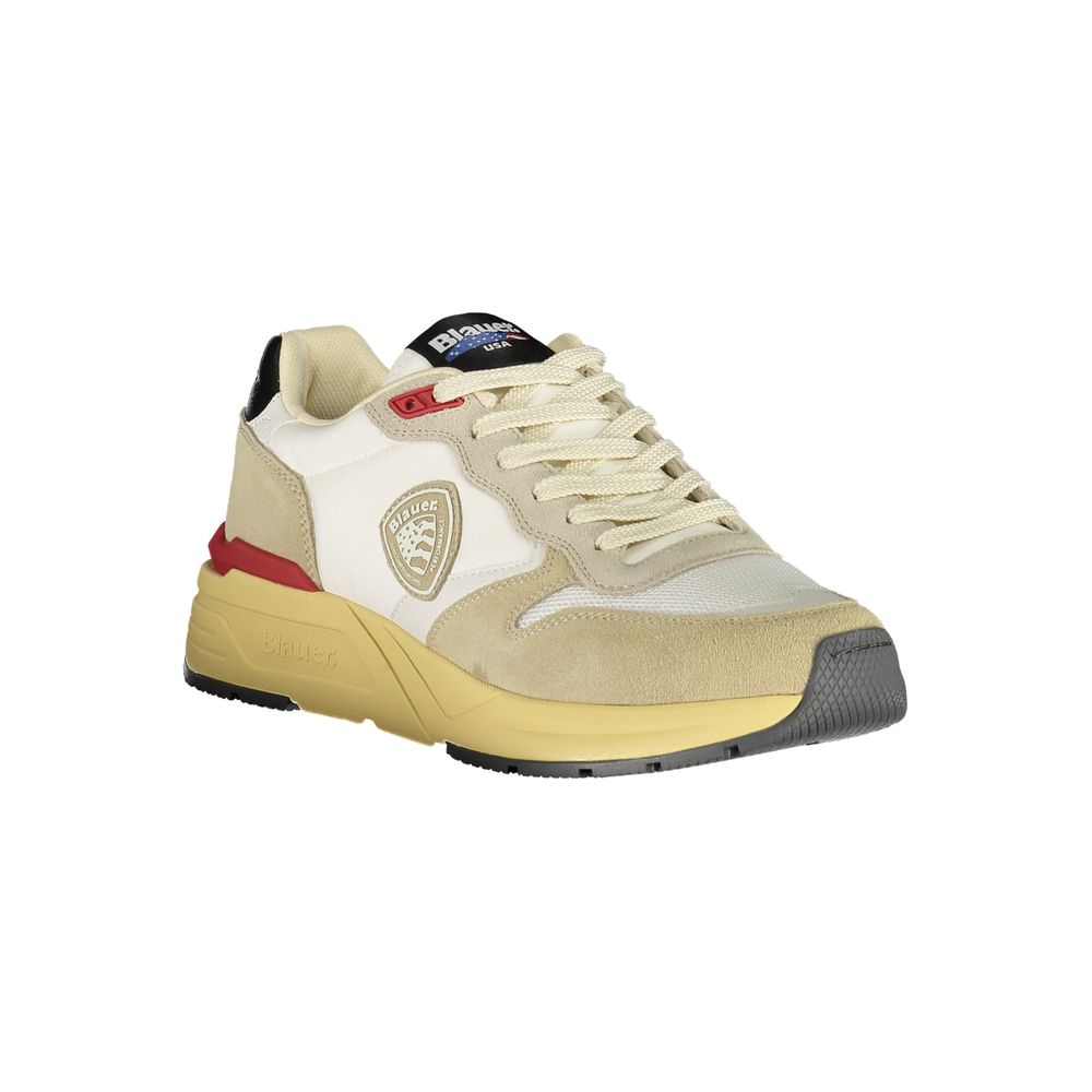 Beige Polyurethane Men Sneaker