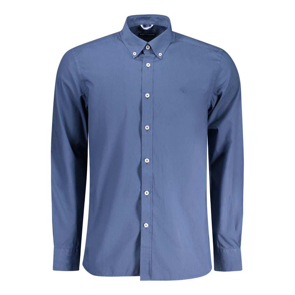 Blue Cotton Men's Shirt