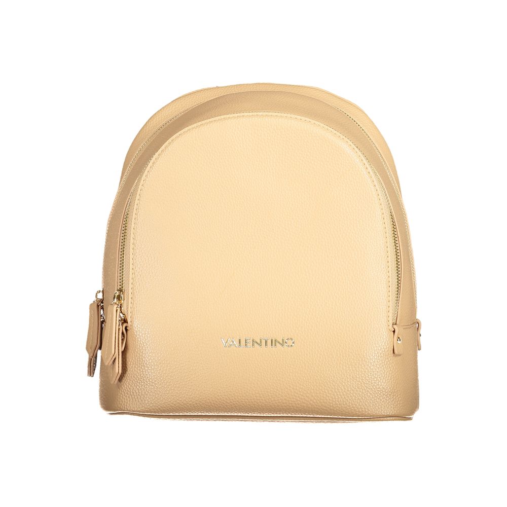 Beige Polyurethane Women Backpack