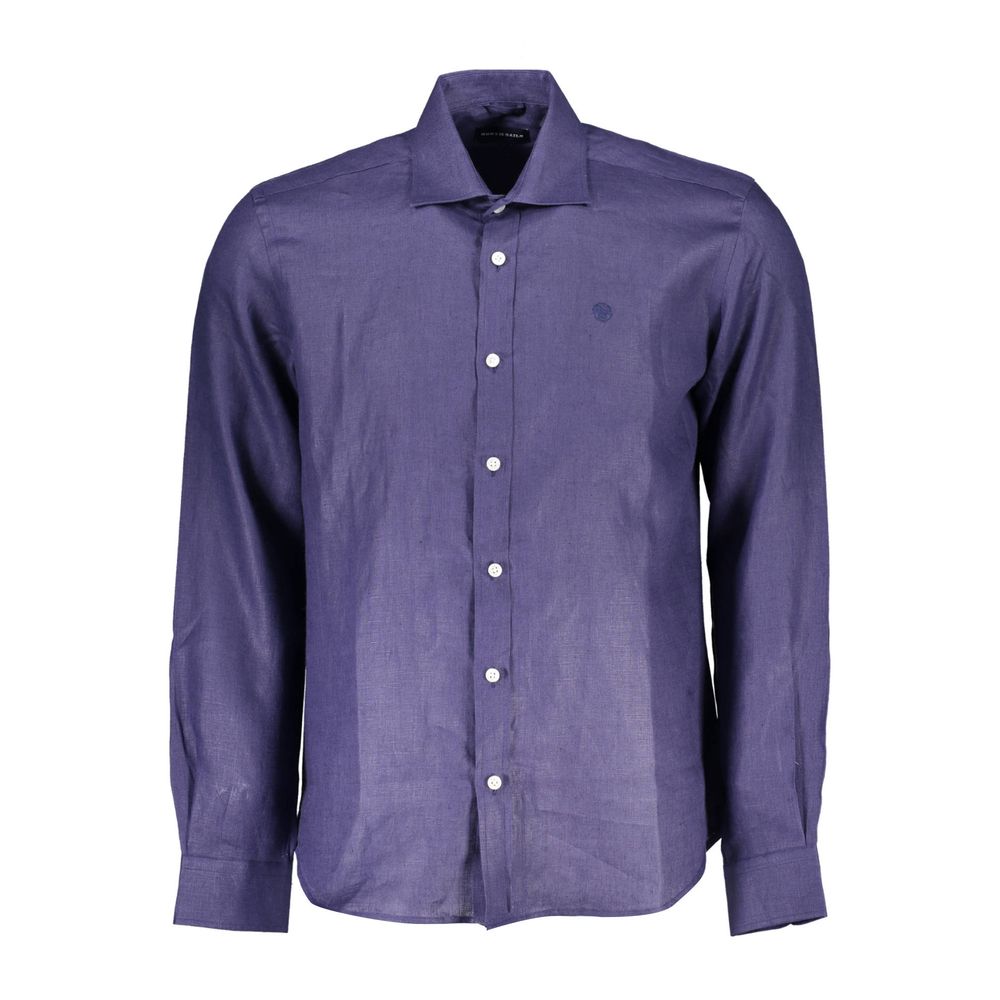 Blu Linen Men Shirt