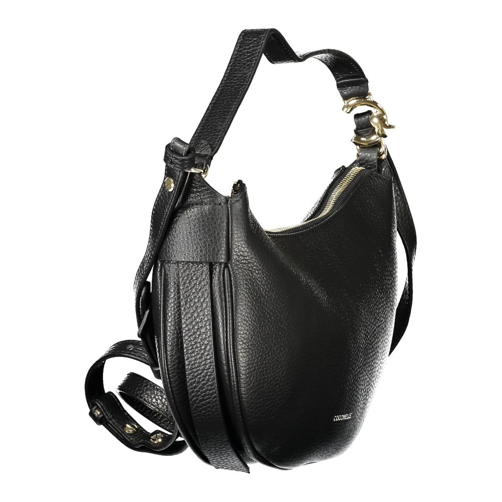 Black Leather Women Shoulder Bag