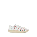 White Calf Leather Bos Taurus Low Top Sneakers