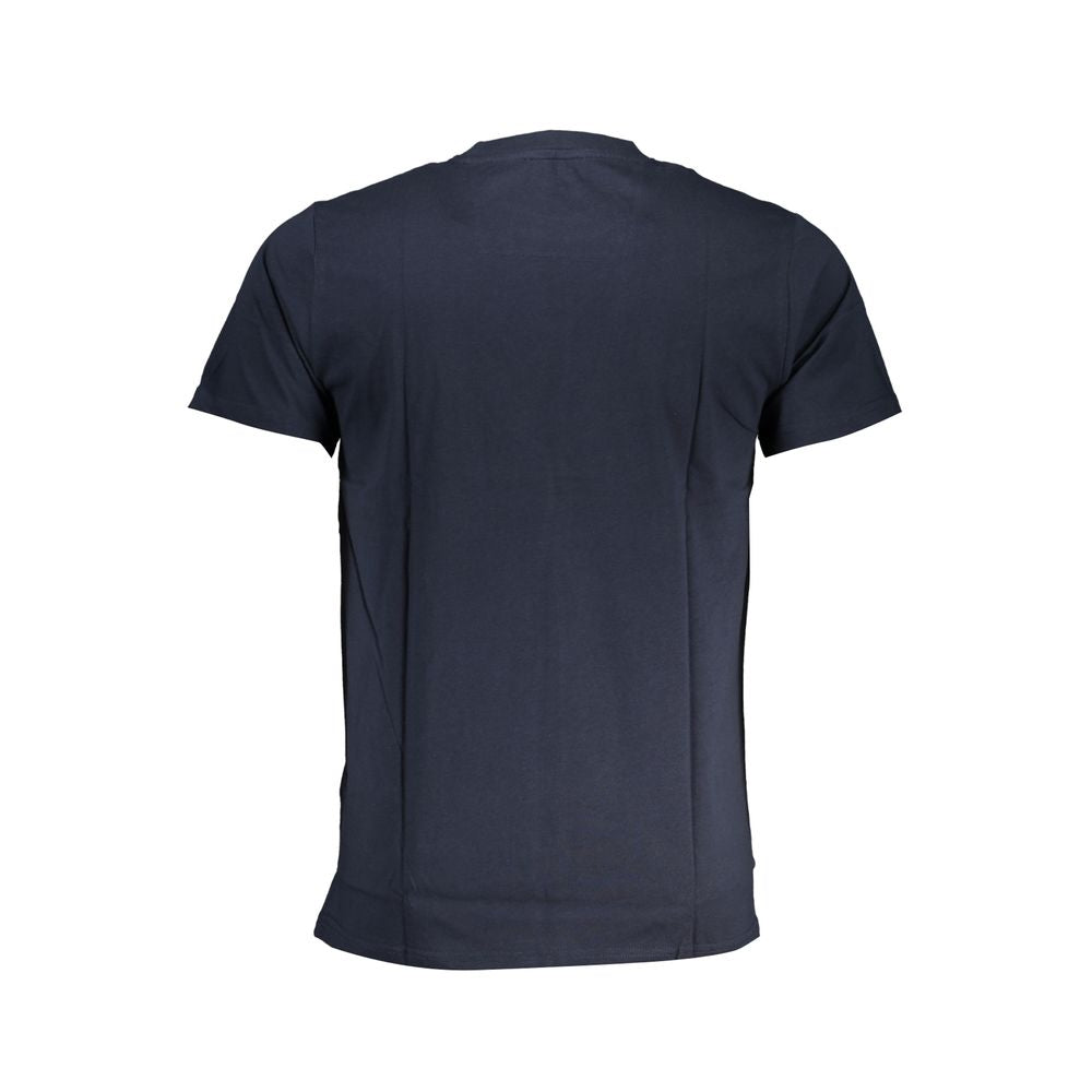 Blue Cotton Men T-Shirt