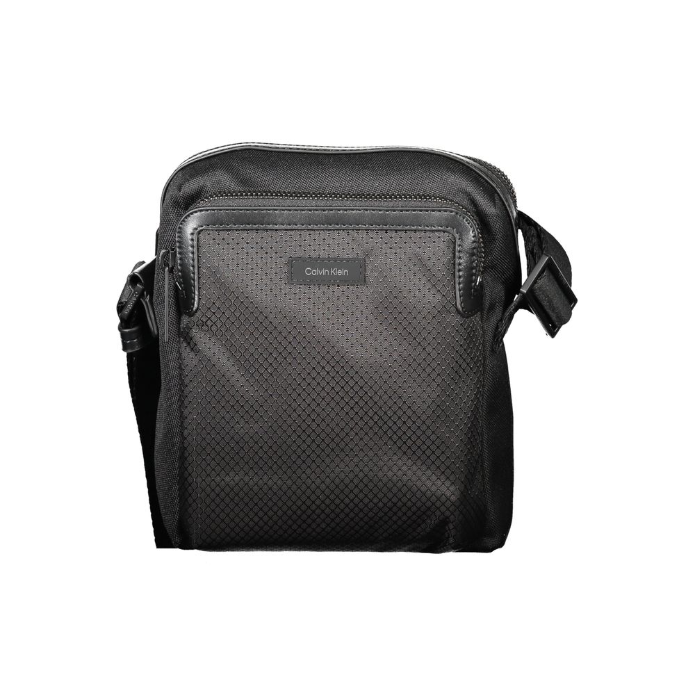 Black Polyester Men's Shoulder Bag