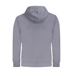Blue Cotton Men's Hooded Sweatshirt