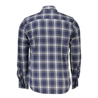 Blue Cotton Men Shirt