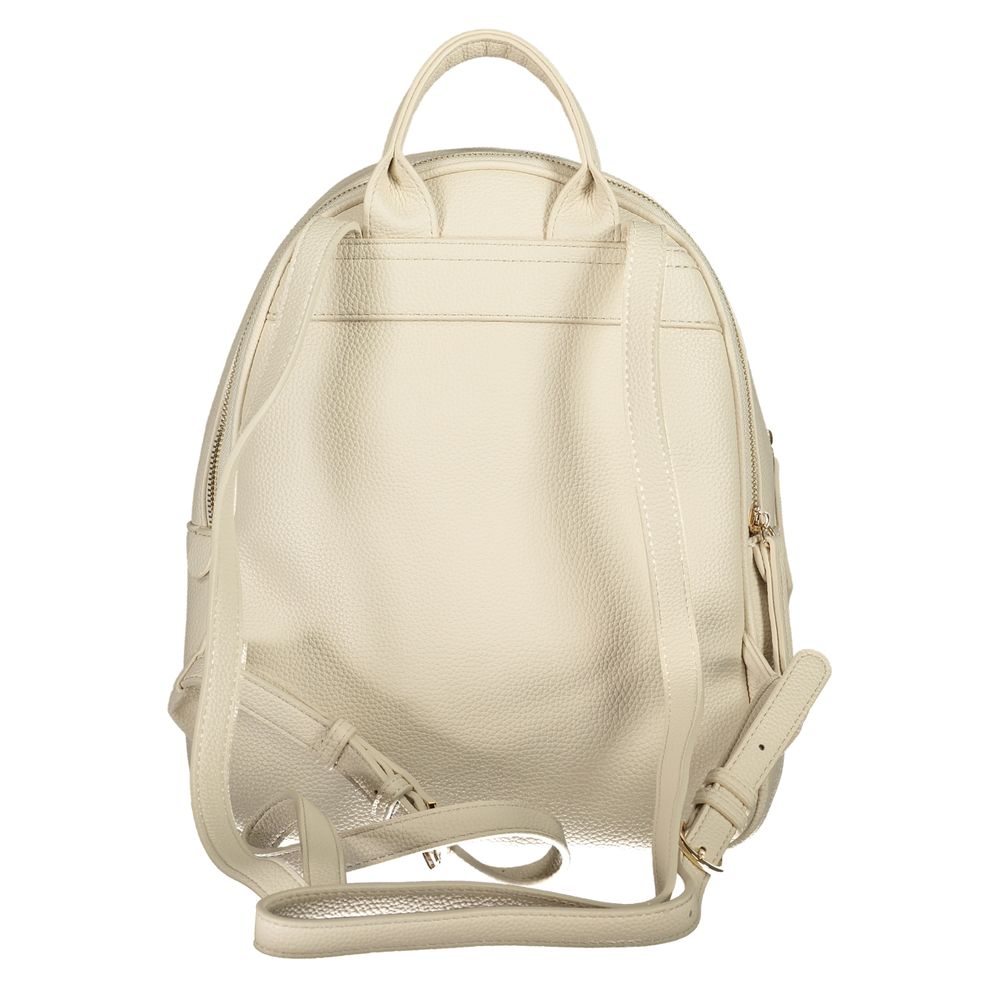 Beige Polyurethane Women Backpack