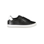 Black Leather Women Sneaker