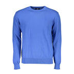 Blue Cotton Men's Knitwear Shirt