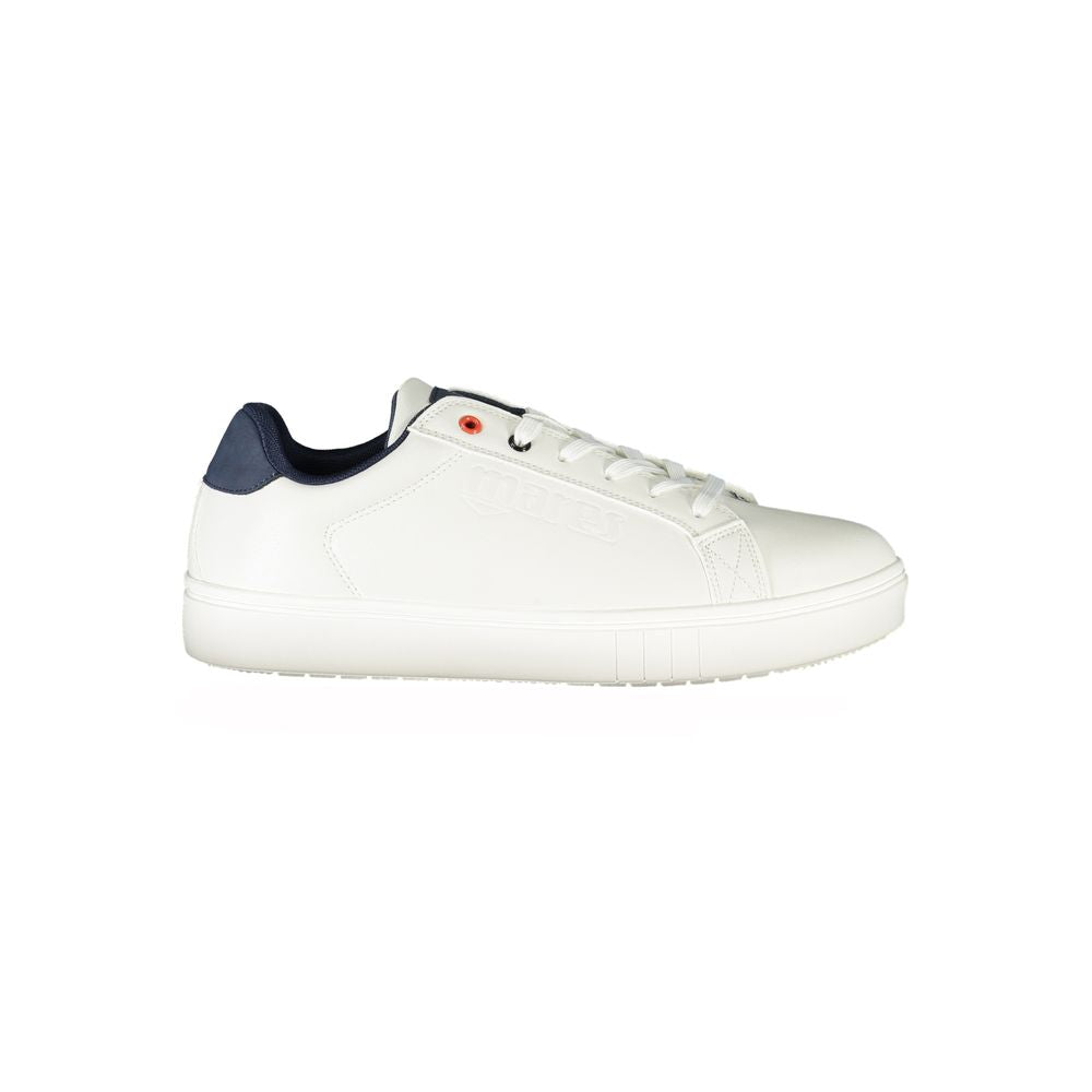 White Polyurethane Men Sneaker