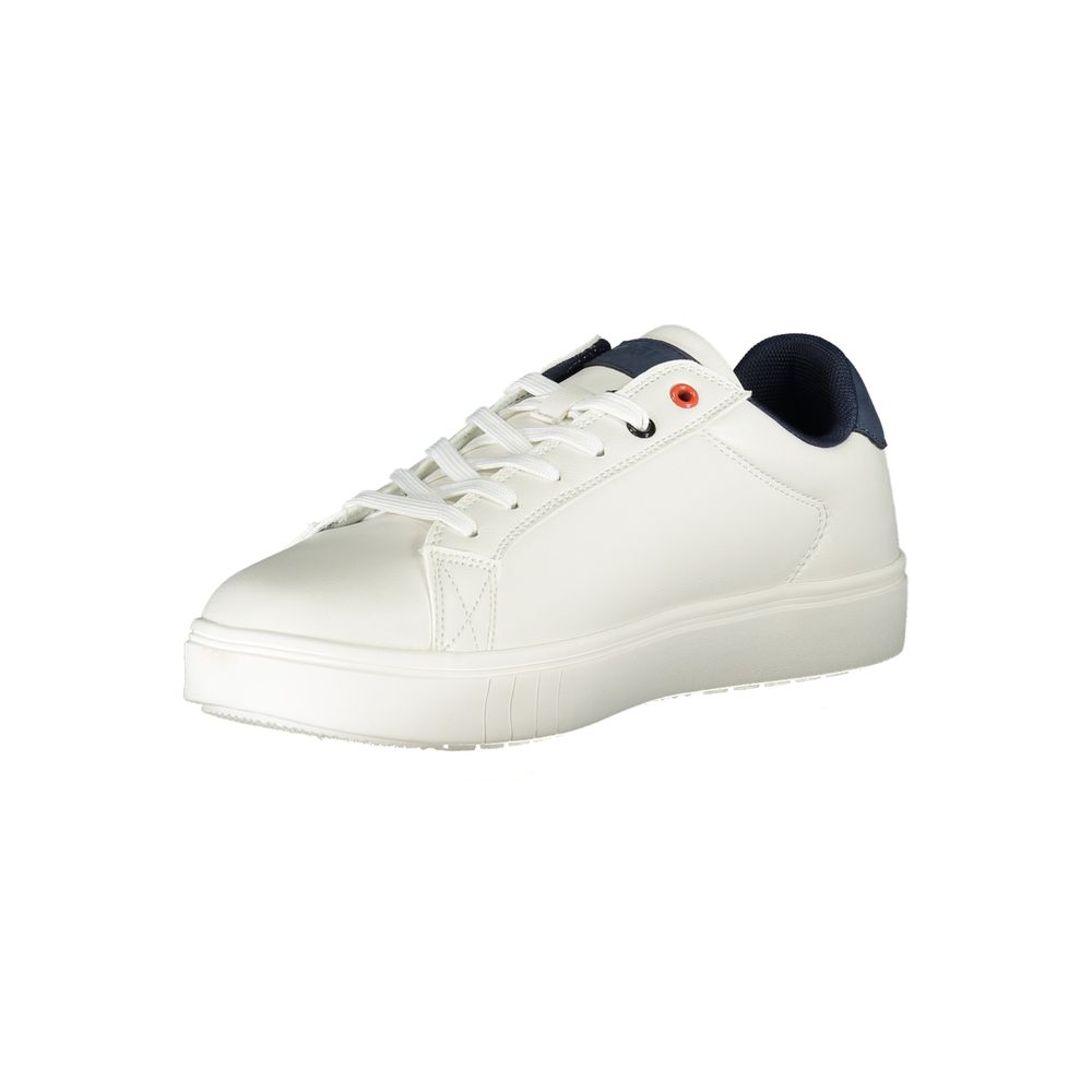 White Polyurethane Men Sneaker