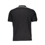 Black Cotton Men Polo Shirt