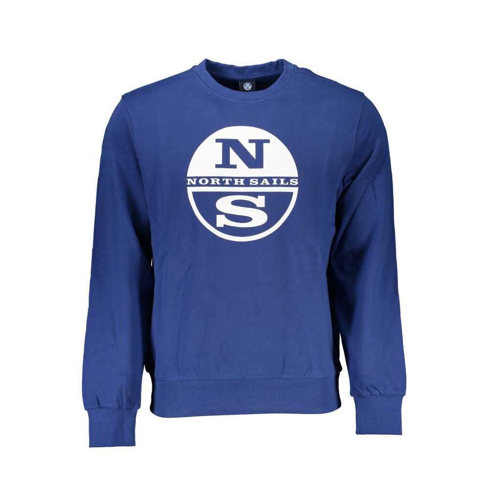 Blue Cotton Men's Sweatshirt