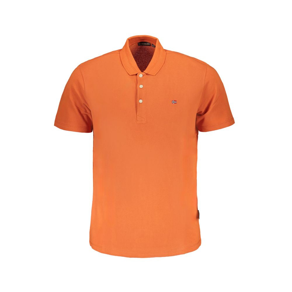 Arancione Cotton Men Polo