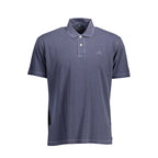 Blu Cotton Mens Polo Shirt