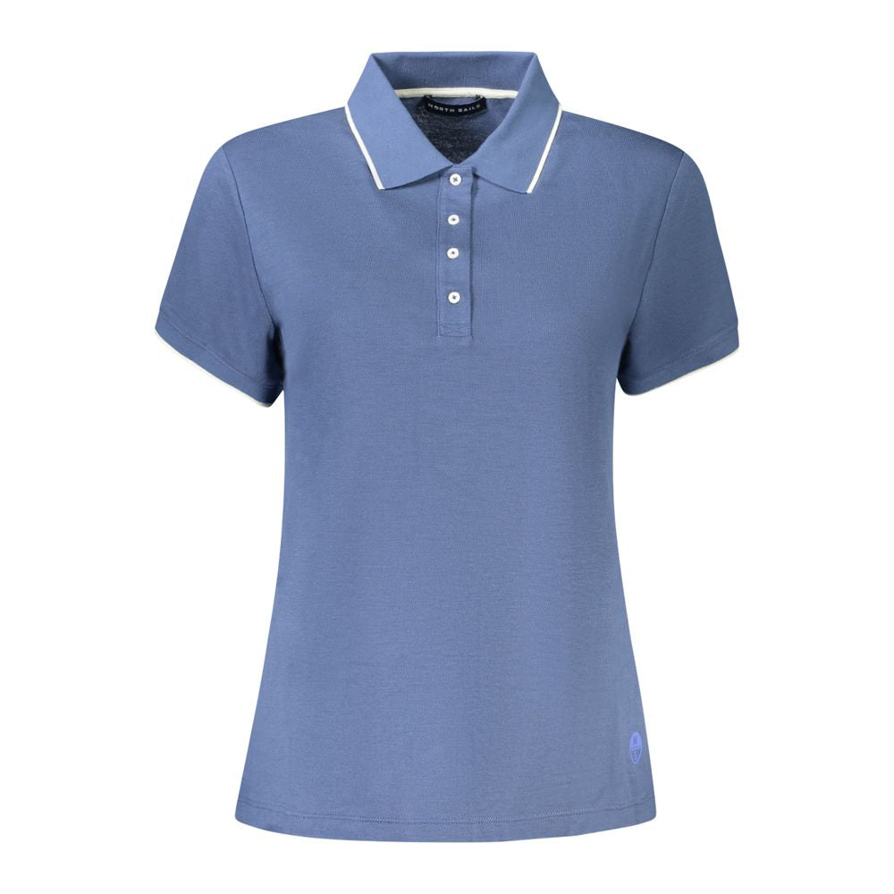 Blue Modal Women Polo Shirt