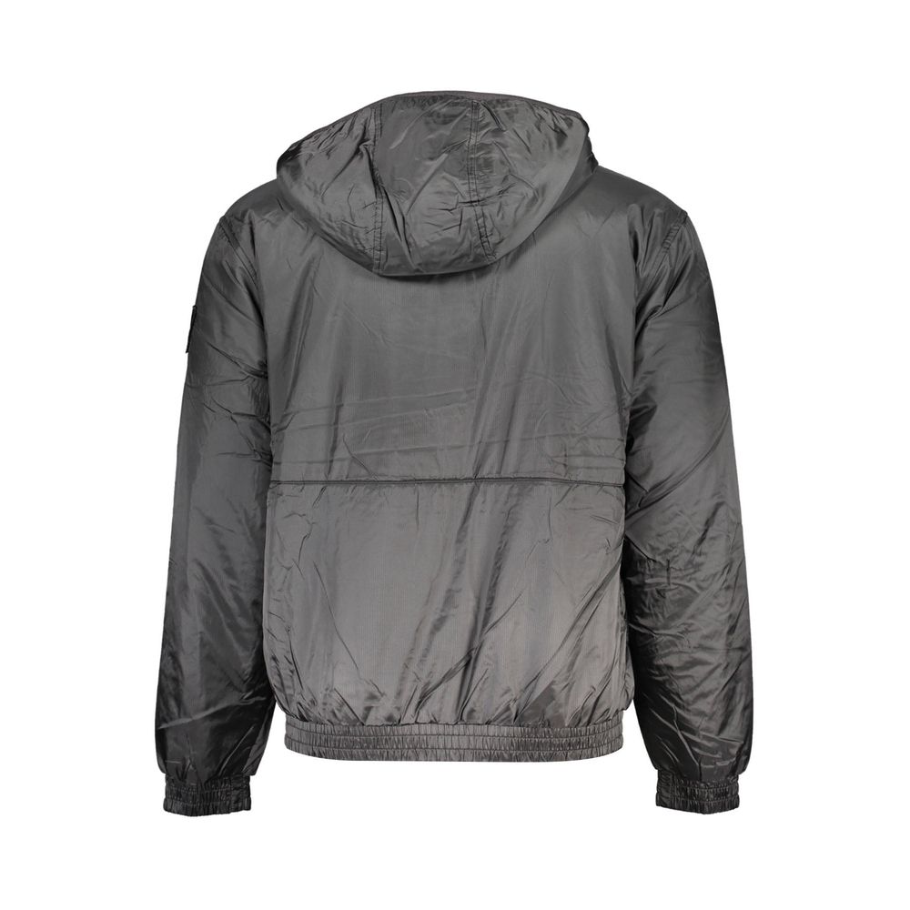 Black Polyester Men's Jacket